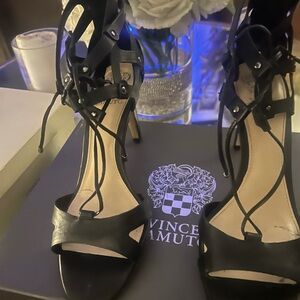 Vince Camuto Black Strappy Heels